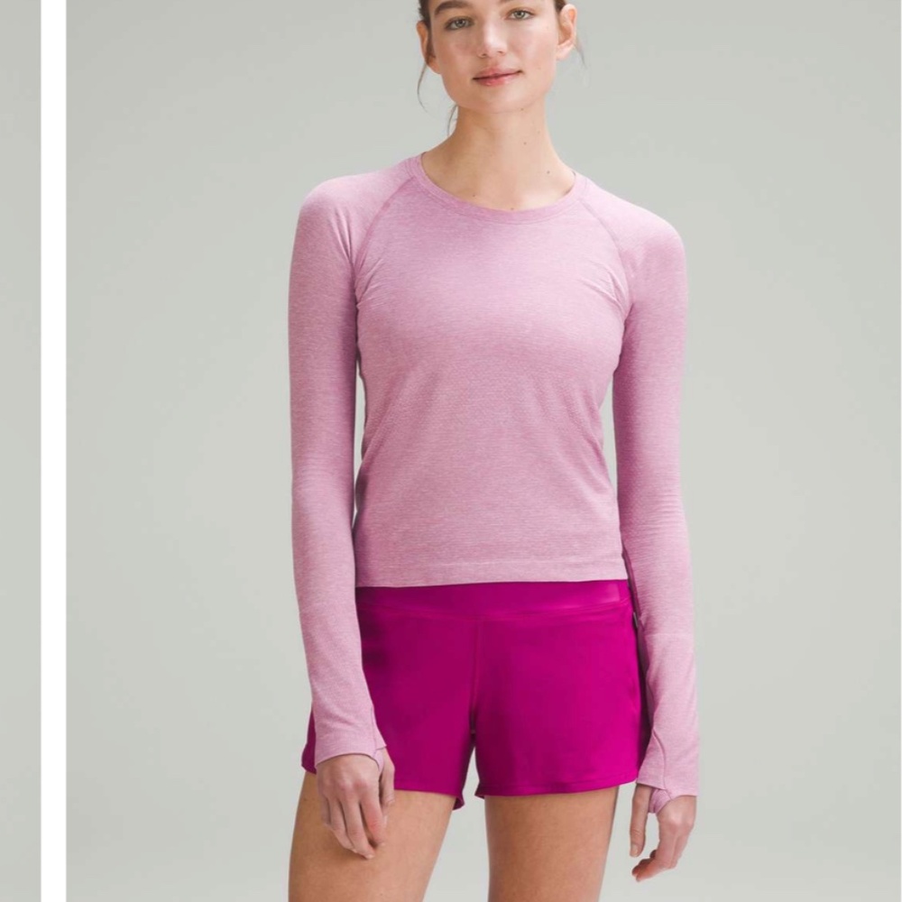 Lululemon Swiftly Tech Long-Sleeve Top 2.0 *Race Length Pink Peony-Velvet Dust 6